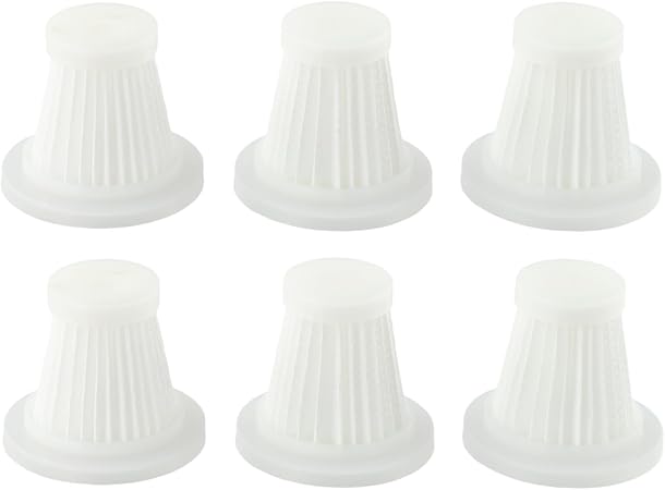 Washable & Reusable Filters for Cordless Mini Car Vacuum Cleaners, Upright Filter Element Handheld Vacuums Replacement(6 PACK) - Cleanova