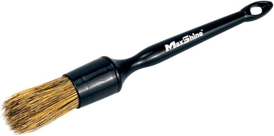 Maxshine Universal Premium Natural Boar’s Hair Detailing Brush #14 – Plastic Handle with No-Shed Bristles – Ideal for Cleaning Engines, Wheels, Interiors, Air Vents & More