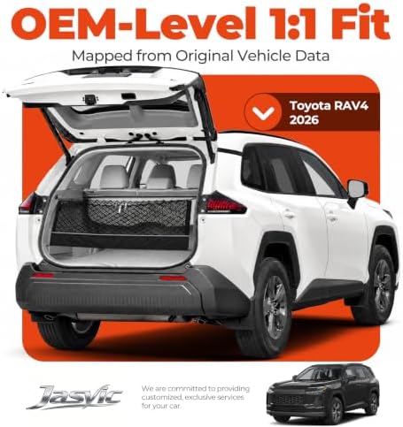 3-Layer Cargo Net for Toyota RAV4 2026-2027, Zoned Storage Trunk Net