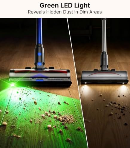 Cordless Vacuum Cleaner‑ 580W/38Kpa Rechargeable Lightweight Stick Household Vacuum with 65Mins Runtime & LED Display Wireless Vacuum Cleaners for Home, for Pet Hair, Hard Floor,Carpet, Tile
