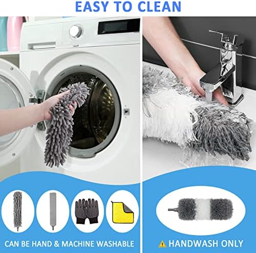 Microfiber Duster Kit 23pcs with 30 to 100 In Extension Pole