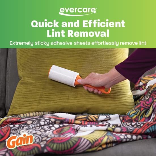 Evercare Pack of 6 Gain Scented All-Purpose Lint Roller Refill Rolls, 60 Sheets Each