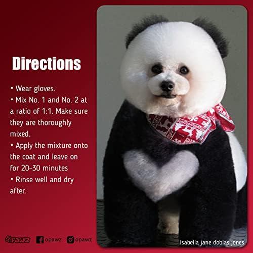 Permanent Dog Hair Dye, Pet Hair Dye Safely Used by Grooming Salons for a Decade, Pet Safe Dye Lasts Over 20 Washes, Bright Color for Dogs and Horses (Super Black)