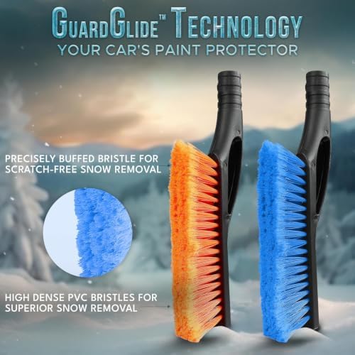 27" 2 in 1 Ice Scraper for Car Windshield and Car Snow Brush 2 Pack