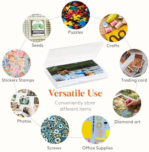 16 Pcs Photo Storage Box for 4"x 6" Pictures, Acid-Free, Clear