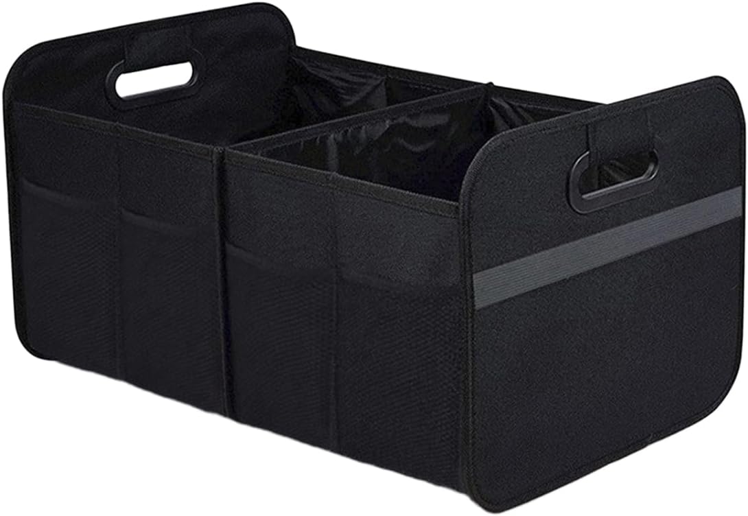 Foldable Car Trunk Organizer for Sedan SUV Truck (Black)