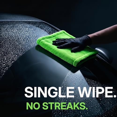 3-Pack Color-Coded Car Drying Towel Set 48"x24" Oversized Microfiber