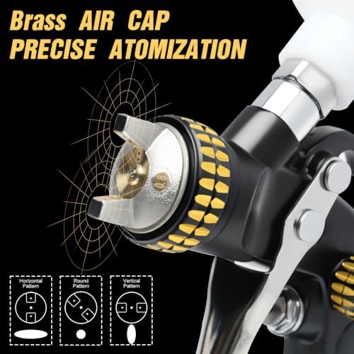 MINI A610 LVLP Spray Gun Mini Spray Gun Kit with 0.8/1.2mm Nozzle