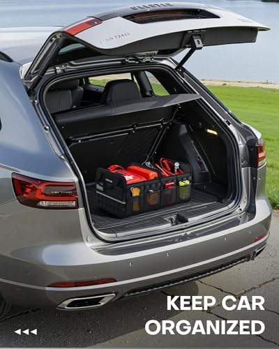 Tactical Trunk Organizer - Car Storage with Front MOLLE Pockets