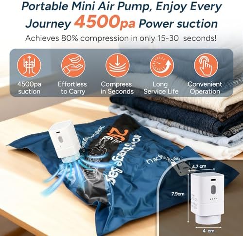 Oxford Fabric Vacuum Storage Bags for Travel, Tear & Scratch Resistant