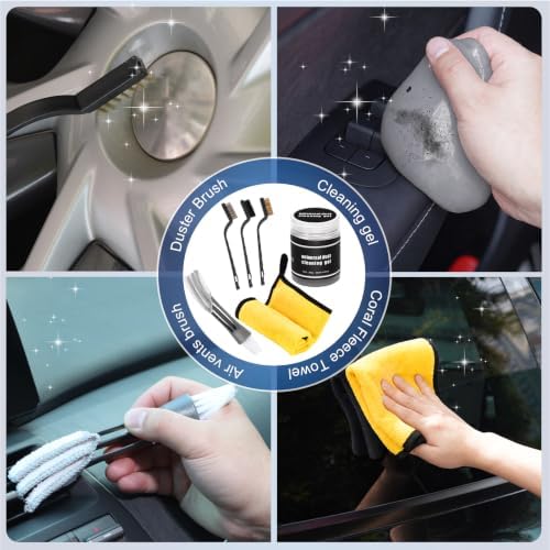 25Pcs Car Cleaning Kit, Interior Detailing Kit with 4in1 High Power Vacuum