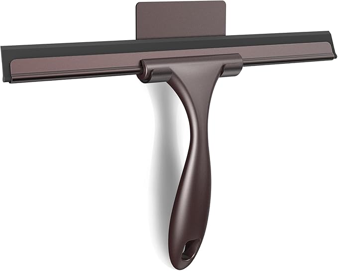 SetSail Shower Squeegee for Glass Doors All-Purpose Squeegee for Shower Glass Door Stainless Steel Window Squeegee with Hook for Car Windshield, 12 Inches