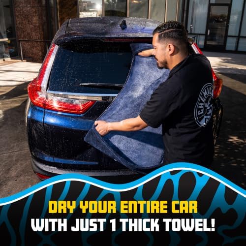 Twisted Loop Microfiber Car Drying Towel with Hand Pockets