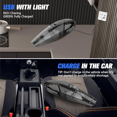 Cordless Handheld Vacuum with 12kPa Hurricane Suction