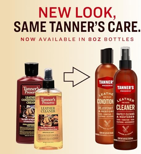 Leather Cleaner & Conditioner Duo Pack, Cleans, Rejuvinates & Restores Finished Leather, Use for Cars, Furniture & More, 2X 8 Fl Oz