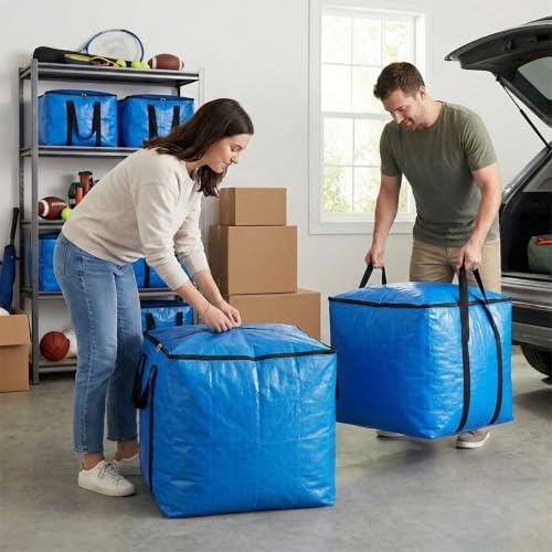Extra Large Cube Moving Bags (Black, 25"x25"x25" - 2 Pack)