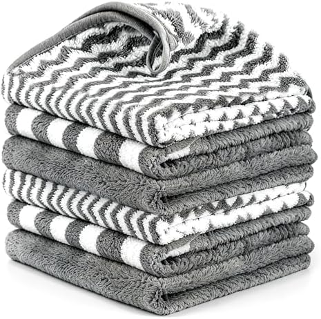 Microfiber Cleaning Cloth, 6PK 13.5"x29" Kitchen Towels & Dish Towels