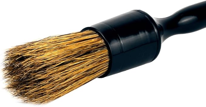 Maxshine Universal Premium Natural Boar’s Hair Detailing Brush #14 – Plastic Handle with No-Shed Bristles – Ideal for Cleaning Engines, Wheels, Interiors, Air Vents & More
