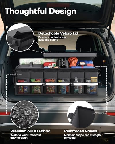 Trunk Organizer - Car Organizers for SUV with Removable Cooler Bag
