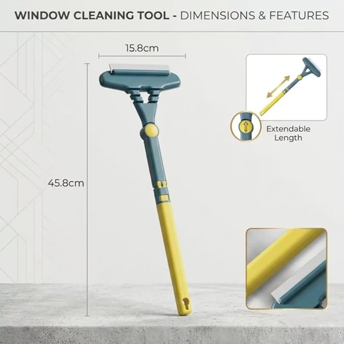 2-in-1 Window Cleaning Brush & Wiper,2026 New Window Screen Cleaner Multi-Purpose Cleaning Brush, Upgrade Multi-Purpose Cleanings Brush for Patio, Door, Porch Screens (2PCS)