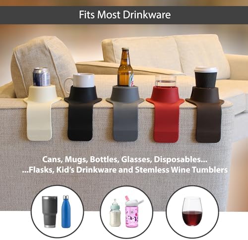 CouchCoaster® - Couch Armrest Cup Holder, Jet Black