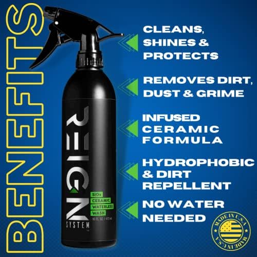 3-in-1 Ceramic Waterless Car Wash Spray with SiO2 Wax, 16 oz