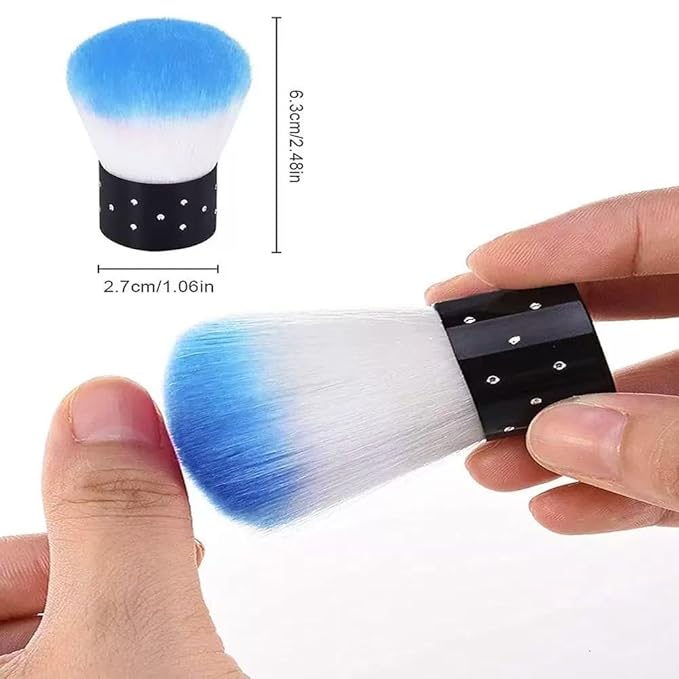 19Pcs Navy Blue Nail Art Brush Set, Nail Brushes Kit with Acrylic Nail Brush, Gel Polish Brushes, Dotting Tools, Nail Dust Brush, Manicure Tool for Acrylic Powder Application, Sculpting & Cleaning