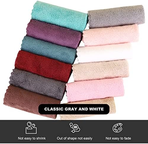 Microfiber Facial Cloths Fast Drying Washcloth 12 Pack - Premium Soft Makeup Remover Cloths - Multicolored