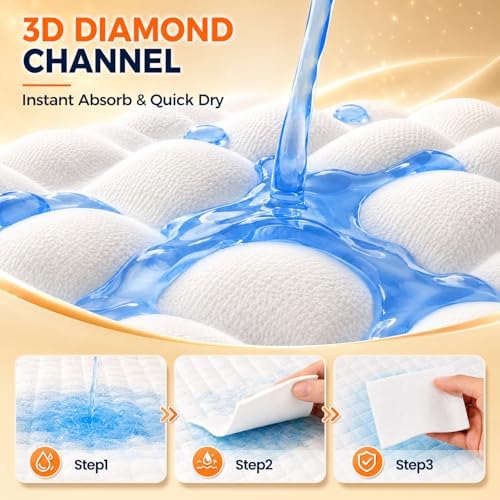 Puppy Pads 60 Count 28"x34" XL Pee Pads for Dogs with Adhesive Tabs