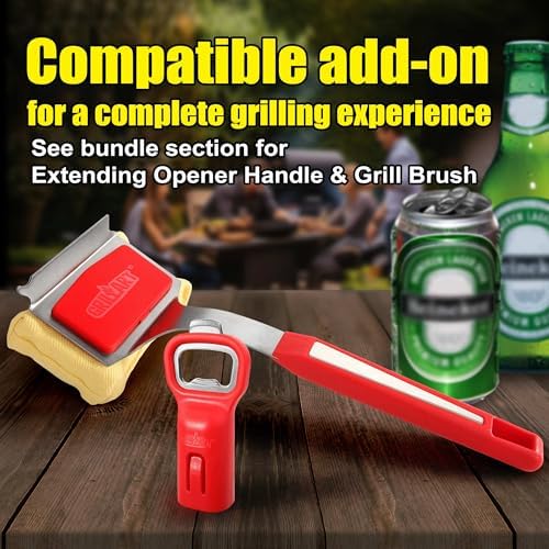 Bristle-Free BBQ Grill Brush – Safe & Durable Cleaning Tool for Gas, Charcoal, Cast Iron & Stainless Steel Grates – Heat-Resistant Scraper Brush with Reusable Head & Hanging Loop