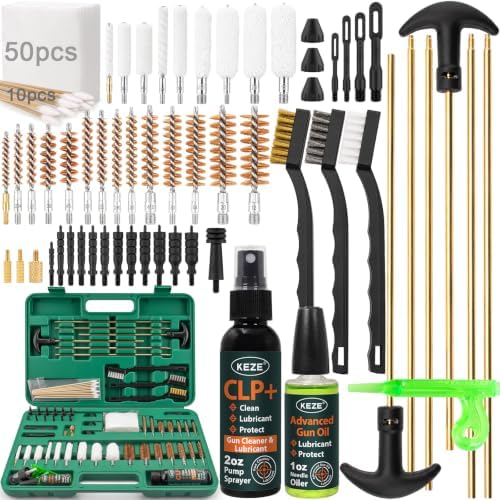 Gun Cleaning Kit for Pistols Rifle Shotgun with Gun Oil and Cleaner
