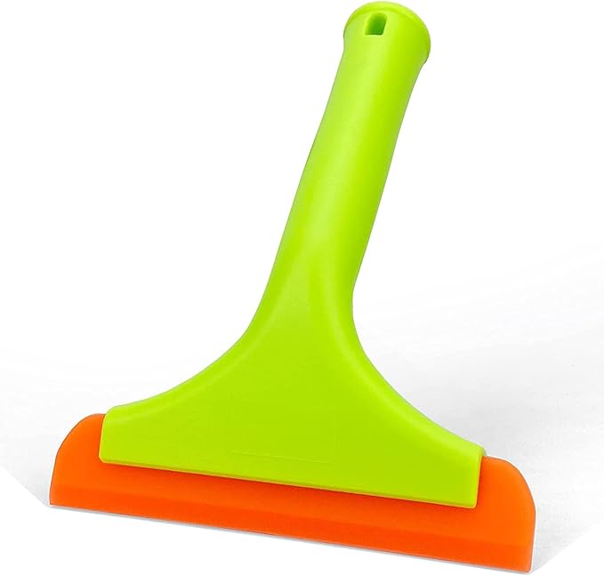 Super Flexible Silicone Squeegee, Auto Water Blade, Water Wiper, Shower Squeegee, 5.9'' Blade and 7.5'' Long Handle, For Car windshield, Window, Mirror, Glass Door