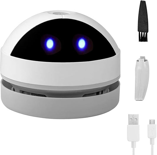 Desktop Vacuum Cleaner Mini Desk Vacuum Cleaner Portable Dust Crumb Sweeper Cute USB Vacuum for Picking up Crumbs Eraser Crumbs Pet Hairs Flakes Tiny Items on Desk Tabletop Keyboard
