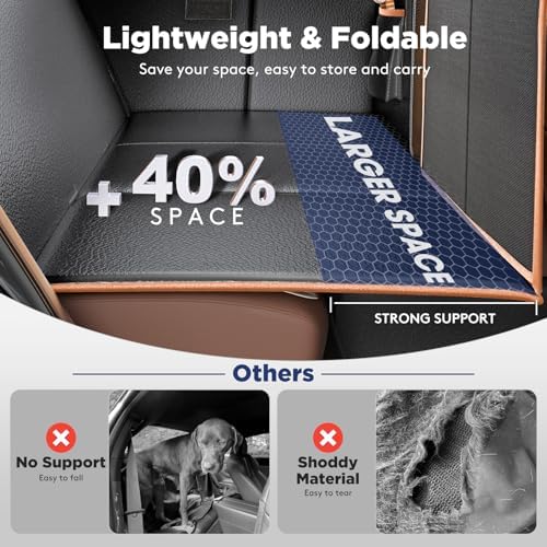 Dog Car Seat Cover for Back Seat, PU Leather Back Seat Extender