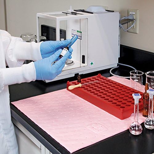 Hazmat Chemical Absorbent Mat Pads - 50 Pads per Bag - 15" W x 20" L - Absorbs up to 14 oz. per Pad - Lightweight - PM50042