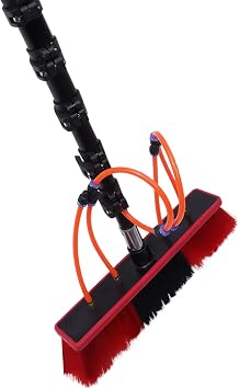 Reach Solar Panel Cleaning Brush & Pole Water Fed Pole Kit, 24ft Length Stretchable Solar Panel Cleaning Brush Kit Car G