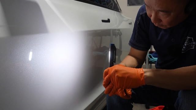NT-6615K CRI 95 Auto Detailing Light, Rechargeable Pocket Flashlight, 430 Lumen, 6000K, Magnetic, Spot/Flood/365nm UV Light 3 in 1, for Paint Correction, Swirl Finder, Pro Paint Matching Tool