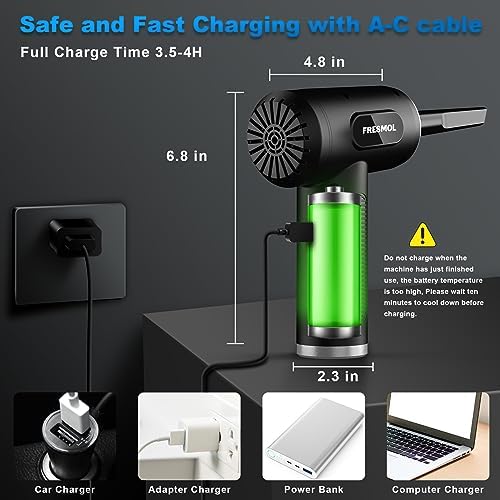 Compressed Air Duster, Rechargeable Cordless Electric Air Blower