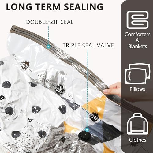 Vacuum Storage Bags for Travel & Home with Electric Pump, 28 Combo