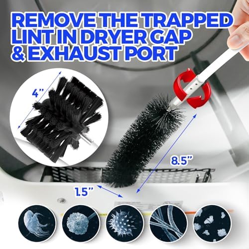 Dryer Vent Cleaner Kit - 32Ft Flexible Lint Brush for Deep Cleaning