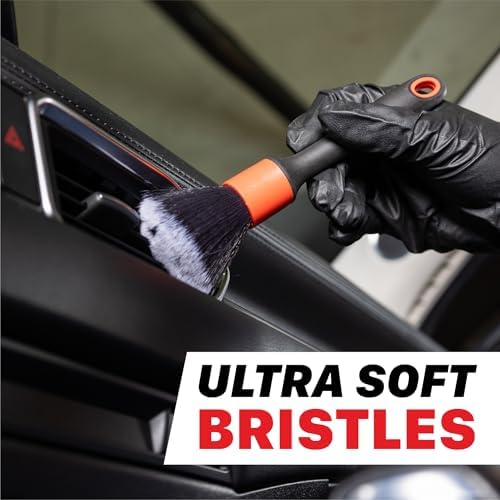 Universal Ultra Soft ESS Detailing Brush Combo (2-Piece Set) – Ultra Soft Bristles, Non-Slip Handle, Chemical Resistant – Ever So Soft Precision Cleaning for Auto Interior & Exterior