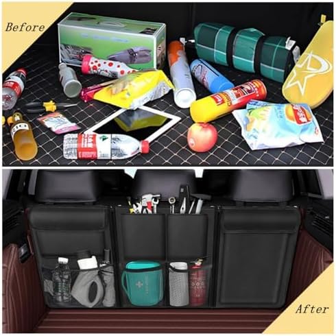 Car Trunk Organizer,Car Organizers and Storage Bag Backseat,7 Large Pockets