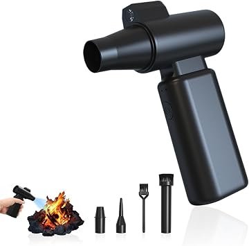 Compressed Air Duster,3 Gear Adjustable Electric Air Duster Cordless,Jet Dry Blower Replace Air Can - No Canned Air Duster,Rechargeable Air Blower, Violent Fan,Brushless Motor - Cleanova