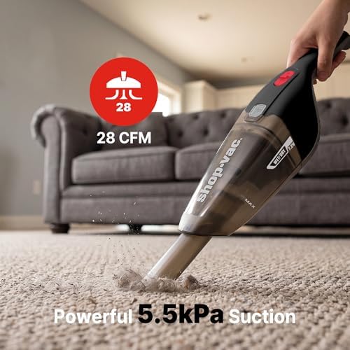 Wet/Dry Handheld Vacuum Cordless, Wall-Mounted Hand Vac, Black