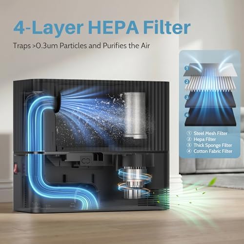 Touchless Vacuum Automatic Dustpan, Hair Vacuum for Salons, 20Kpa Suction