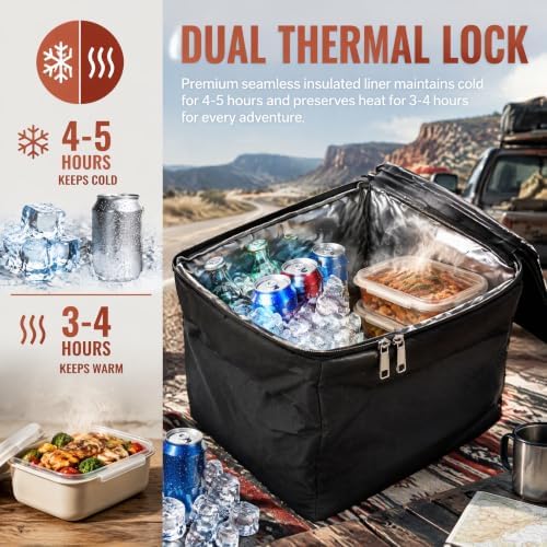 J&J Extra Large Collapsible Trunk Organizer For SUV And Cooler
