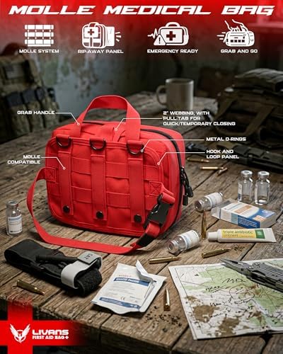 Medical Bag, First Aid Bag Empty for Emergency & Trauma Kits