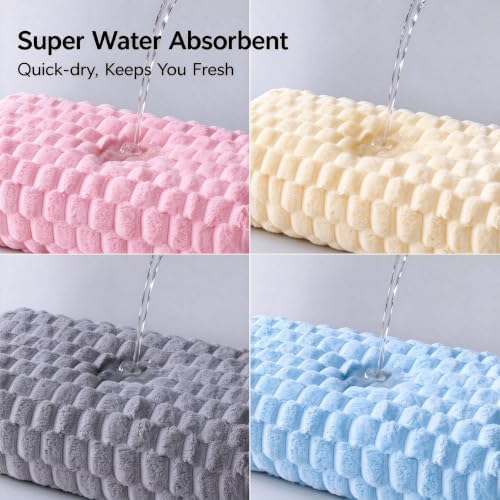 4 Pack Microfiber Bath Towels, Quick Dry, Super Soft, 27.5"x55"