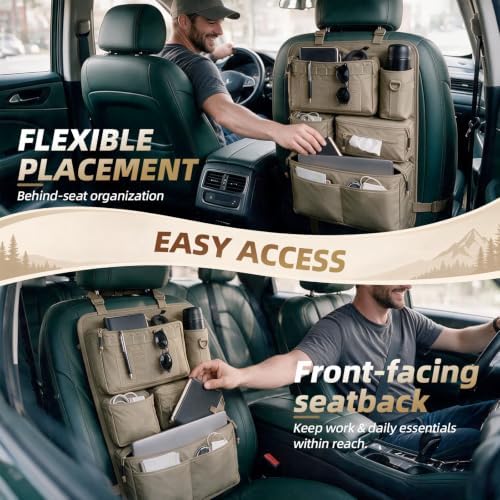 All-in-One Car Seat Back Organizer for Cars, SUVs & Trucks
