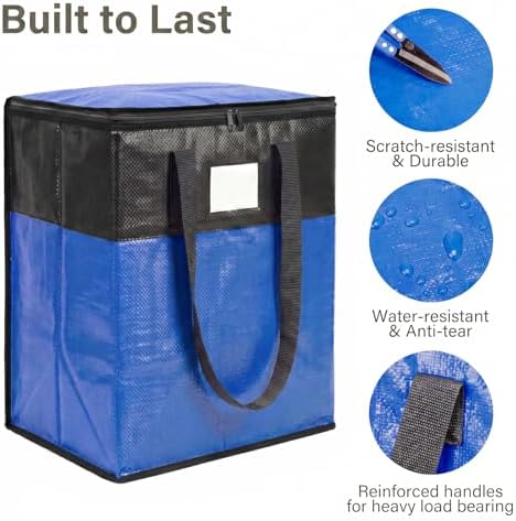 2Pack 180L Extra Large Moving Bags, Blue